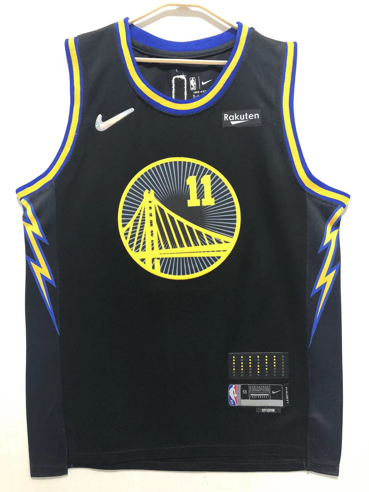 Cheap 2022 Men Golden State Warriors 11 Thompson black city edition new Nike NBA Jerseys